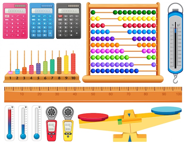 Large set of different measurement tools