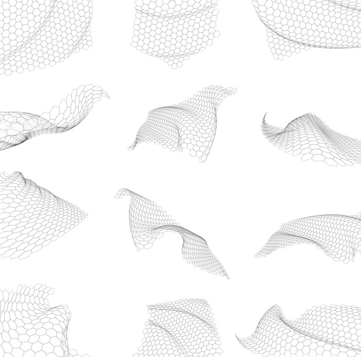 वेक्टर large set of hexagonal vector honeycombs