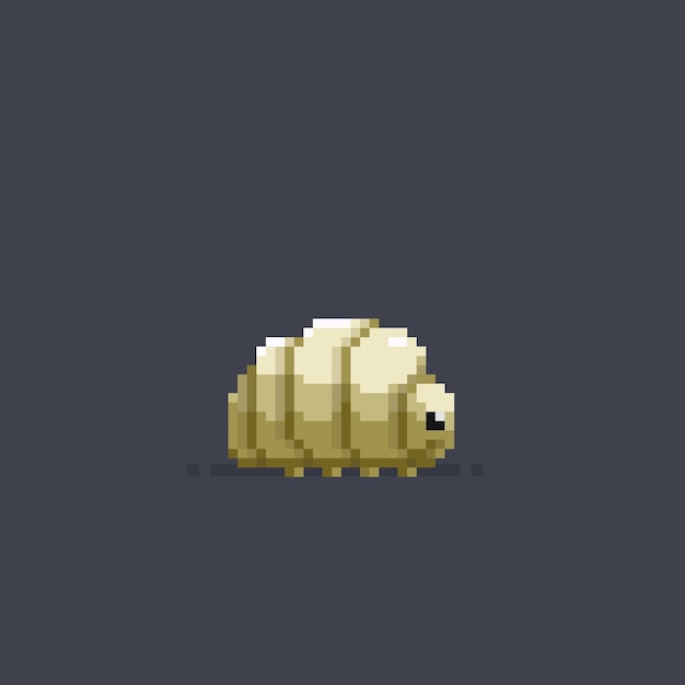 larva in pixel art style