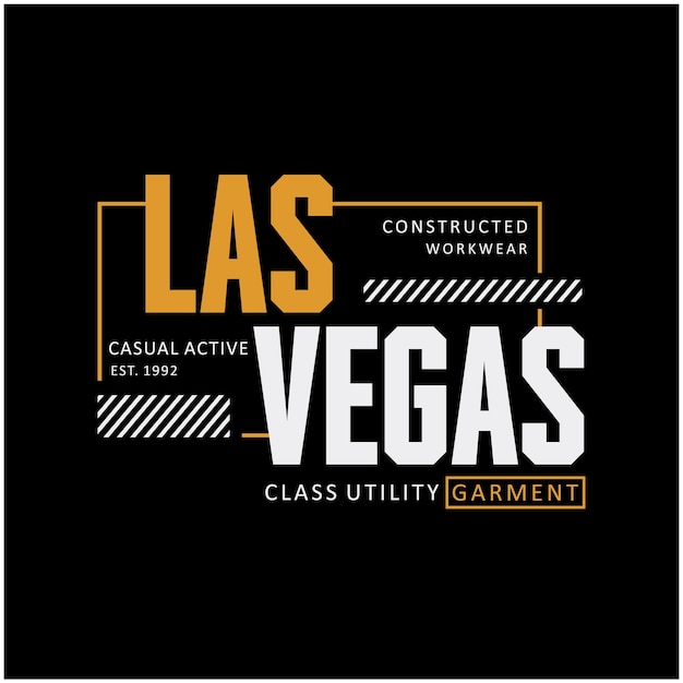 Vector las vegas grafische typografie voor casual t-shirtontwerp