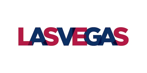 Las Vegas Nevada USA typography slogan design America logo with graphic city lettering for print and web