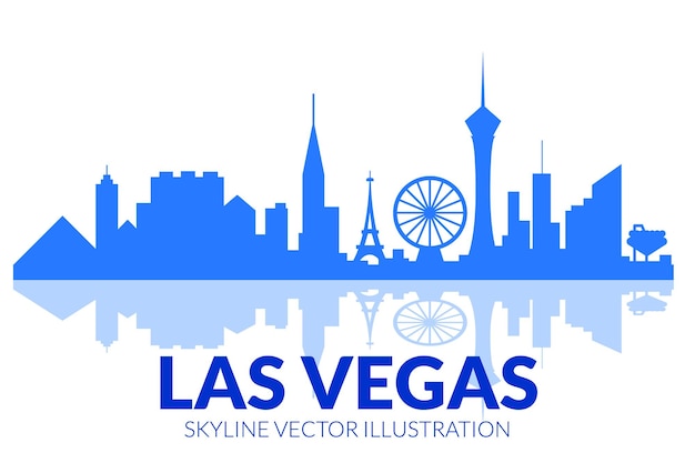 LAS VEGAS vector silhouet skyline vector