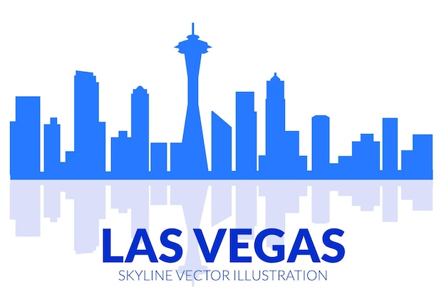 Vector las vegas vector silhouette skyline vector