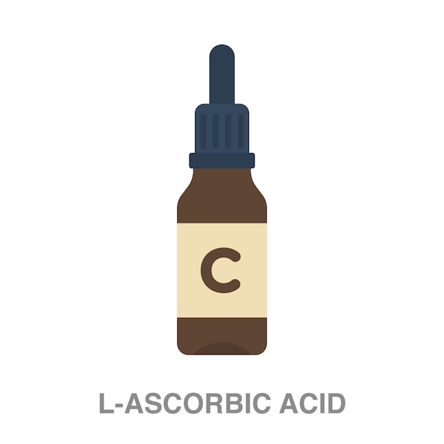 Lascorbic acid illustration on transparent background