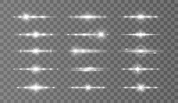 Laser beams horizontal light rays illustration design