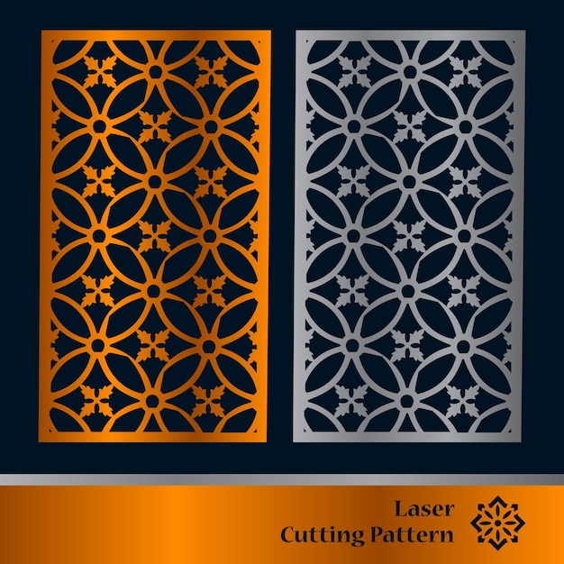 Vector laser and cnc cutting panels template