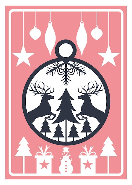 Laser Cut Christmas card design.