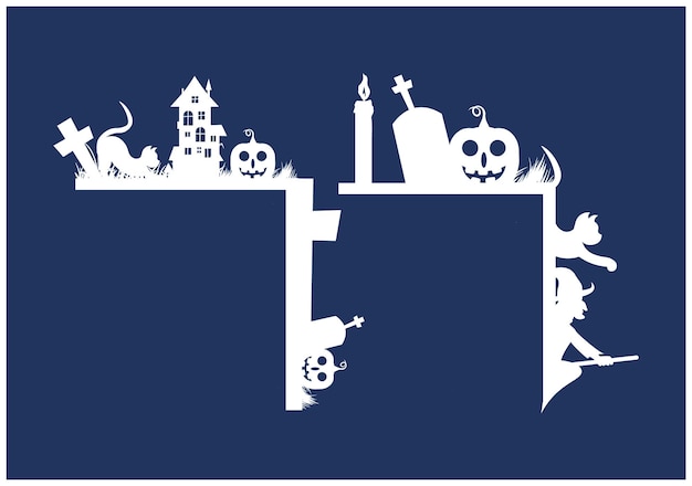 Laser Cut Halloween door Corner border collection,