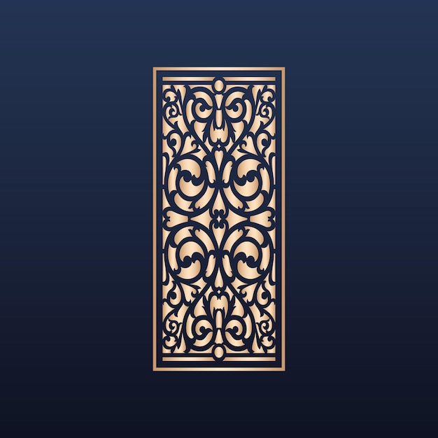 Vector laser cut islamic pattern - laser cut decorative panel set with lace pattern square templates cnc