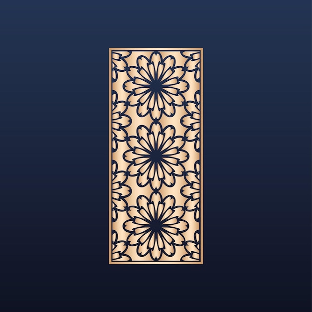 Laser cut islamic pattern - Laser cut decorative panel set with lace pattern square templates cnc