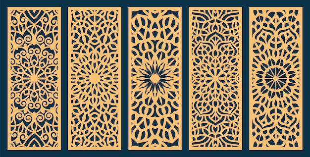 Laser cut panel geometric islamic pattern CNC cutting wall art home interior decor