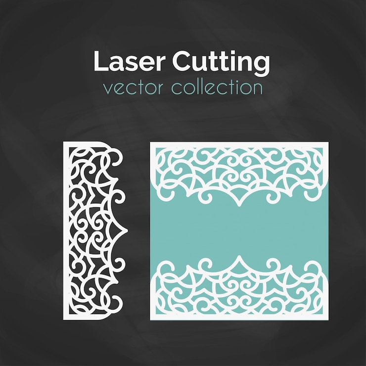 वेक्टर laser cut template.
