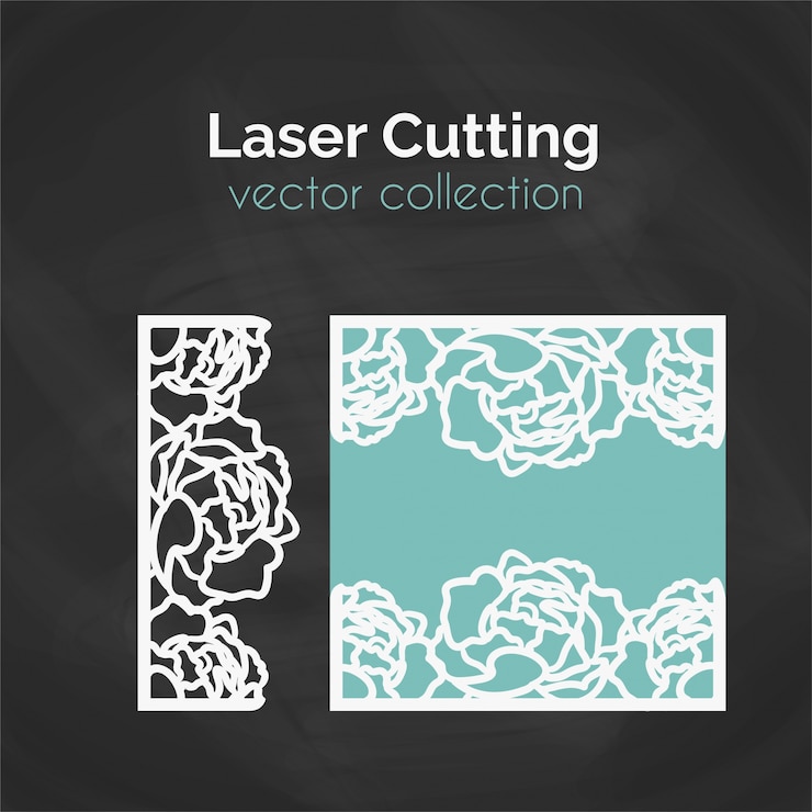 वेक्टर laser cut template.