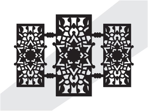 Vector laser cut wall art mandala panels wall decor