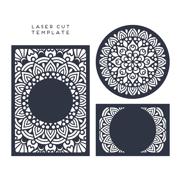 laser cut wedding card template