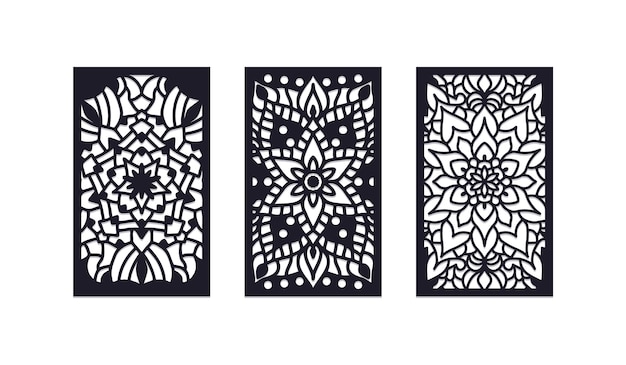 Laser Cut wedding invitation mandala panel template