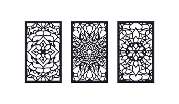 Laser Cut wedding invitation mandala panel template