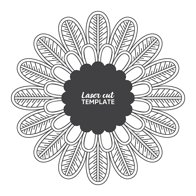 Vector laser cutting mandala