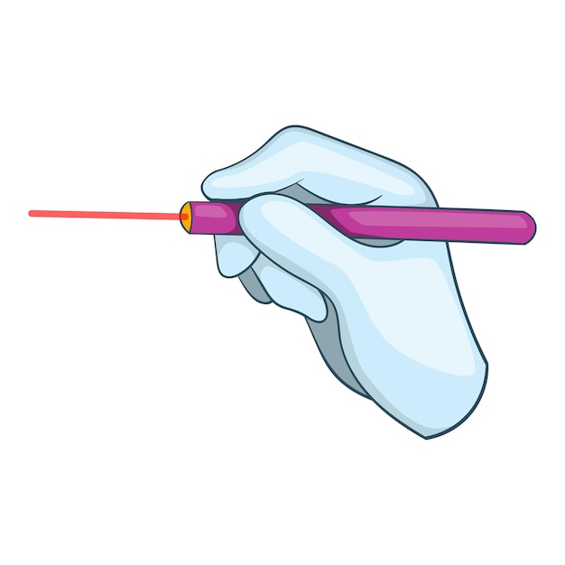 Vector laser eye surgery procedure icon cartoon illustration of laser vector icon for web design