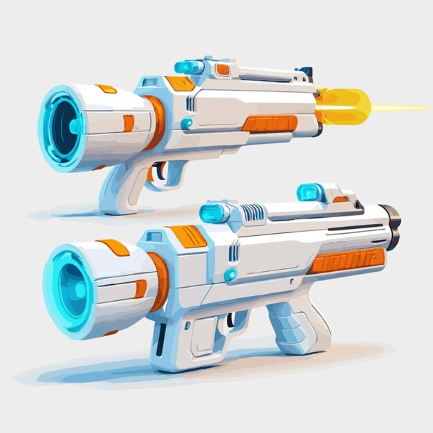 Laser guns vector on a white background