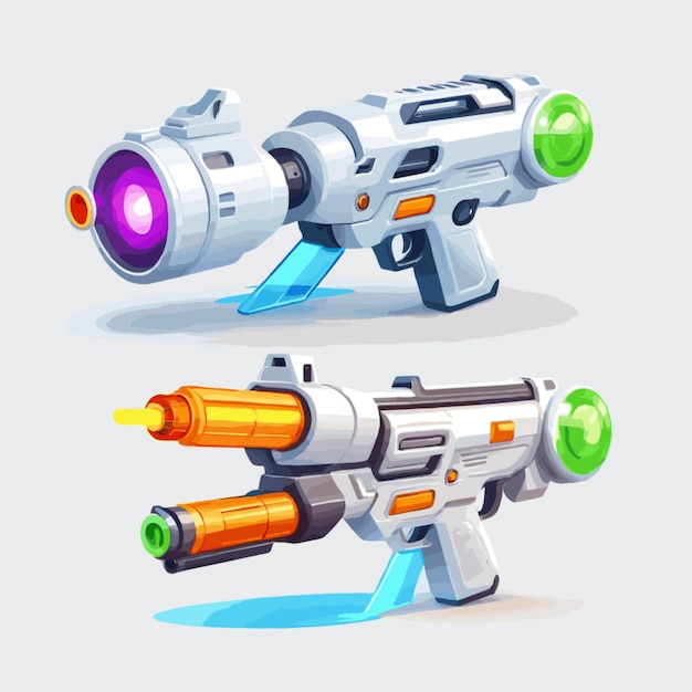 Laser guns vector on a white background