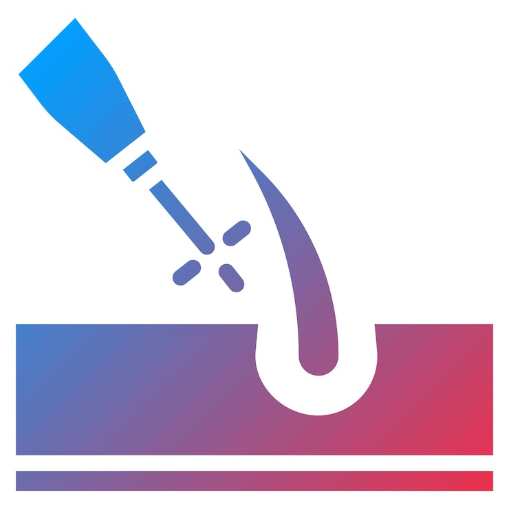 Vector laser hair removal icon vector image can be used for plastic and cosmetic surgery