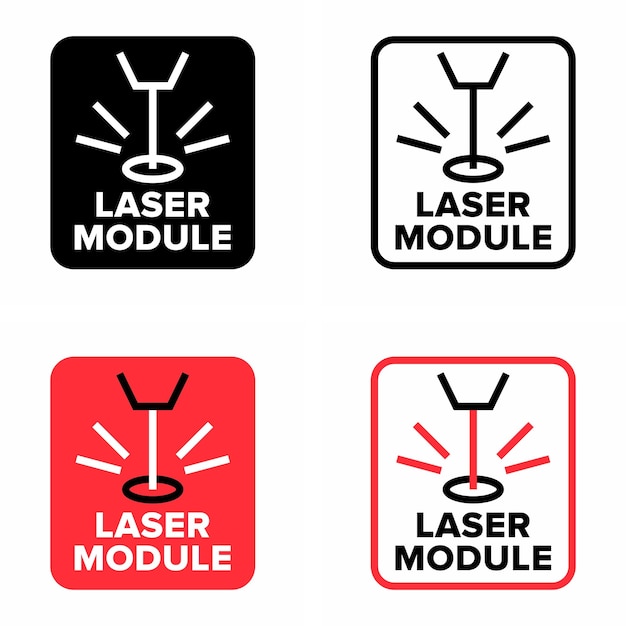 Информационный знак устройства лазерного модуля
