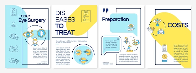 Laser operation for eyesight brochure template