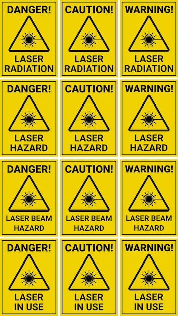 Предупреждающие знаки лазерного излучения