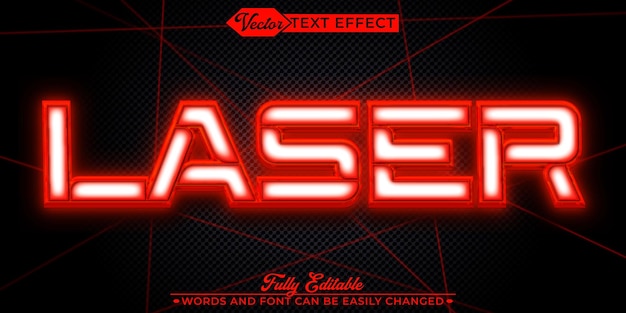 Vector laser vector fully editable smart object text effect