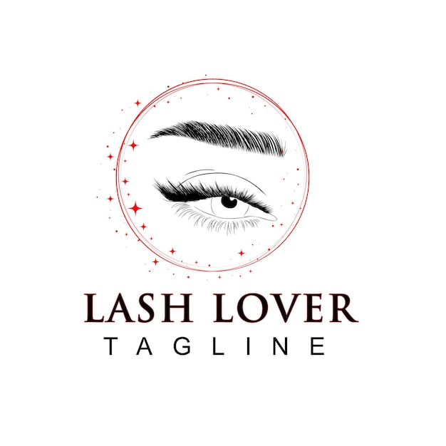 Vettore lash logo design rose gold lash logo acquerello logo makeup artist logo design ciglia