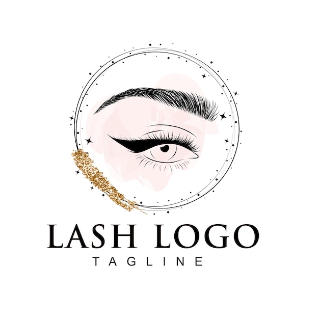 Lash Logo DIY Logo Design Template Beauty Logo Ресницы Логотип Визажист Логотип