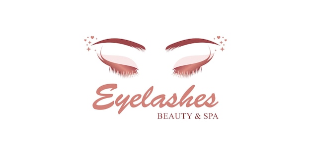 Lashes logo beauty with creative element concept