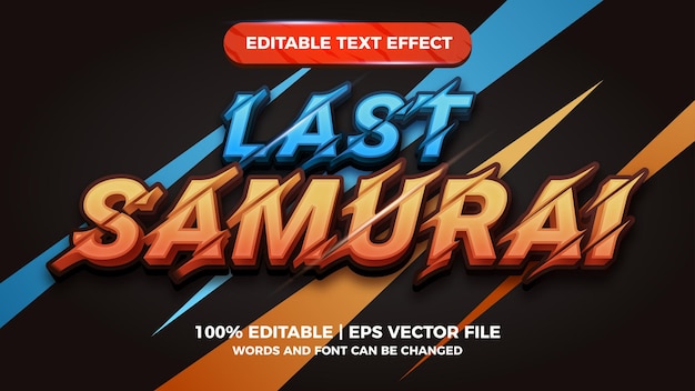 Effetto di testo modificabile ultimo samurai