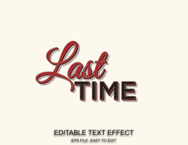 Last Time font effect