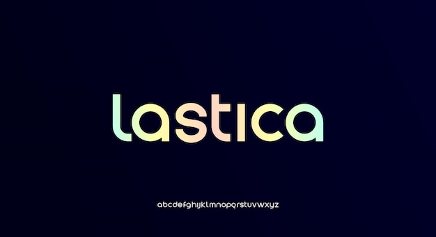 ベクトル lastica、現代のアルファベット小文字フォント。ミニマリストのタイポグラフィ