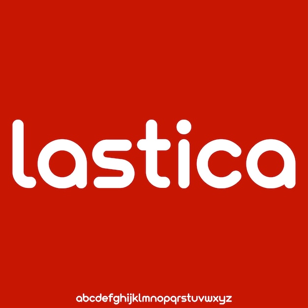 라스티카 (Lastica) 는 현대 알파 소문자 글이며 미니멀리즘 타이포그래피 터 일러스트레이션 디자인이다.