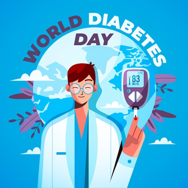 Lat world diabetes day illustration