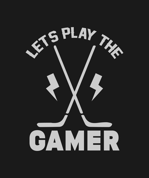 laten we de gamer spelen Retro gaming-t-shirt, vintage gamer-t-shirtontwerp.