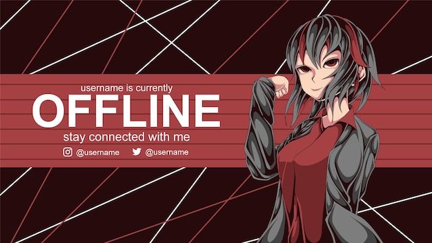 laten we het anime offline banner voor twitch doen