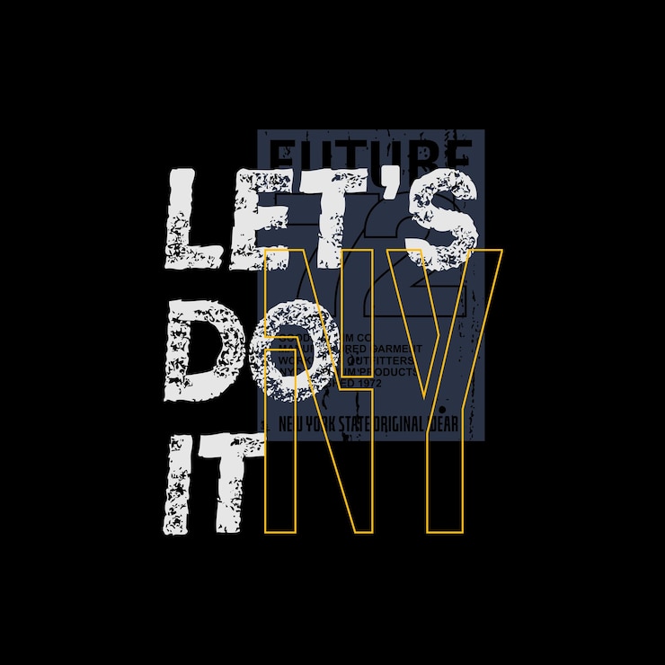 Vector laten we het typografie doen voor print t-shirt vector