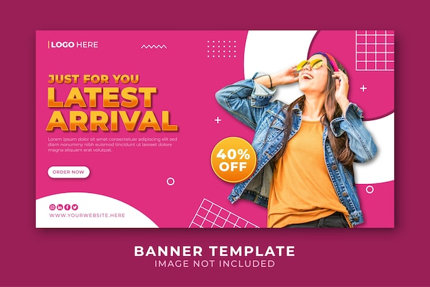 Latest arrival banner template