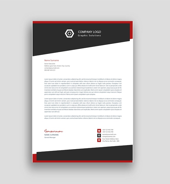 Latest business letterhead template free vector design