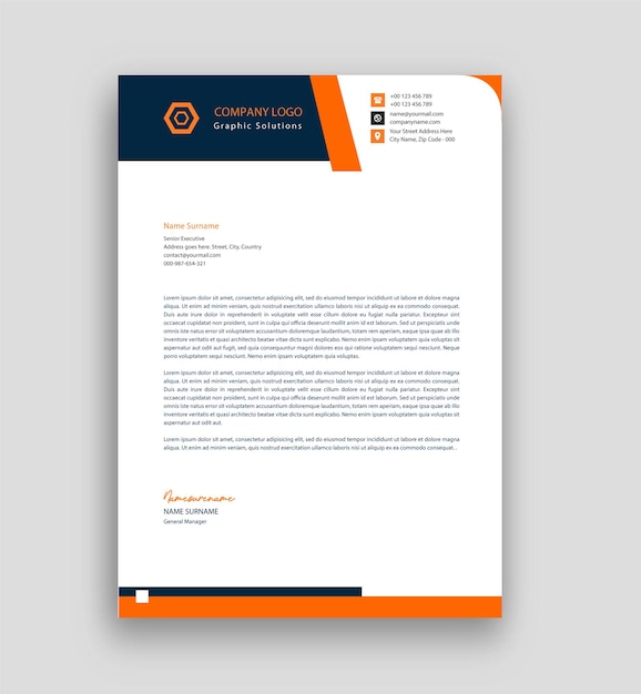 Latest business letterhead template free vector design