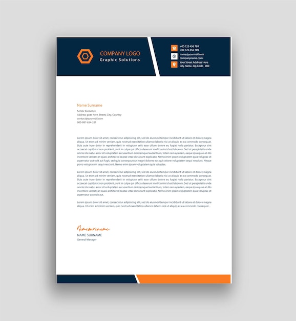 Latest business letterhead template free vector design