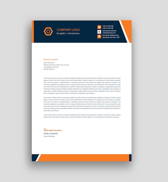 Latest business letterhead template free vector design