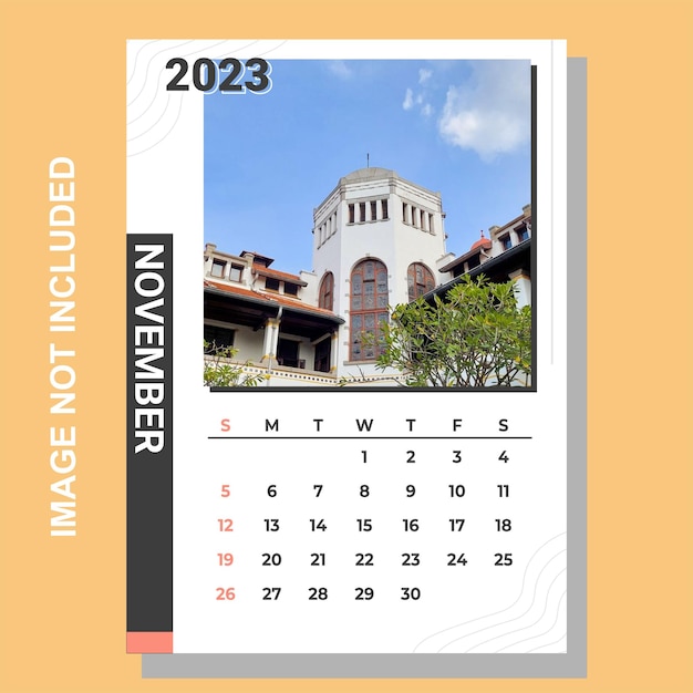 latest calendar vector november 2023