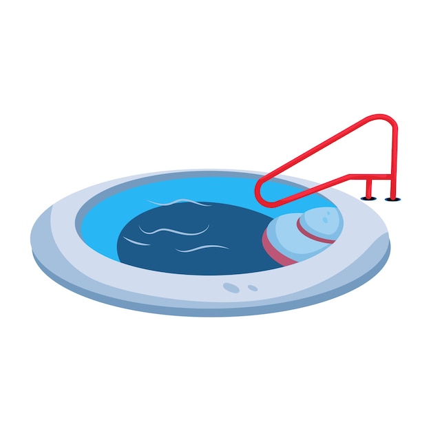 Latest flat icon of wading poll