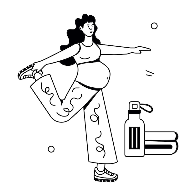 Vettore ultima serie di icone piatte per la maternità