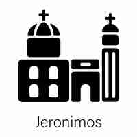 Vector latest solid style icon of jeronimos